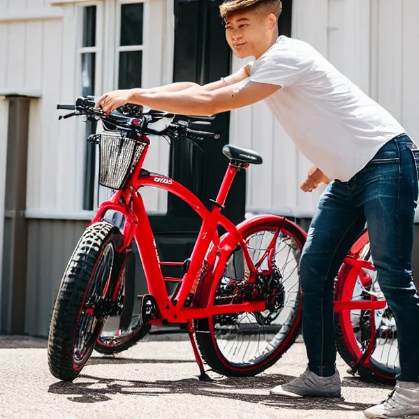 Détail d'un pneu de fatbike